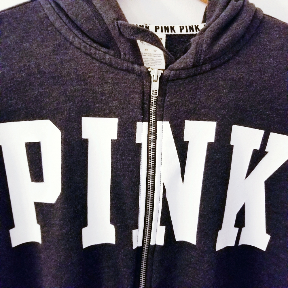 Victoria's secret PINK  zip up hooded sweatshirt - Picture 4 of 6